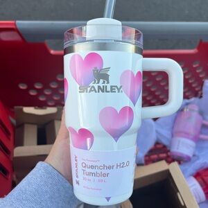 Stanley Frost Heart Gradient Pink & White Tumbler 20oz Valentine’s Day Drop 2025